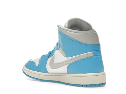 Jordan 1 Mid Dark Powder Blue White Sail Neutral Grey (Women's)