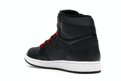 Jordan 1 Retro High Black Satin Gym Red