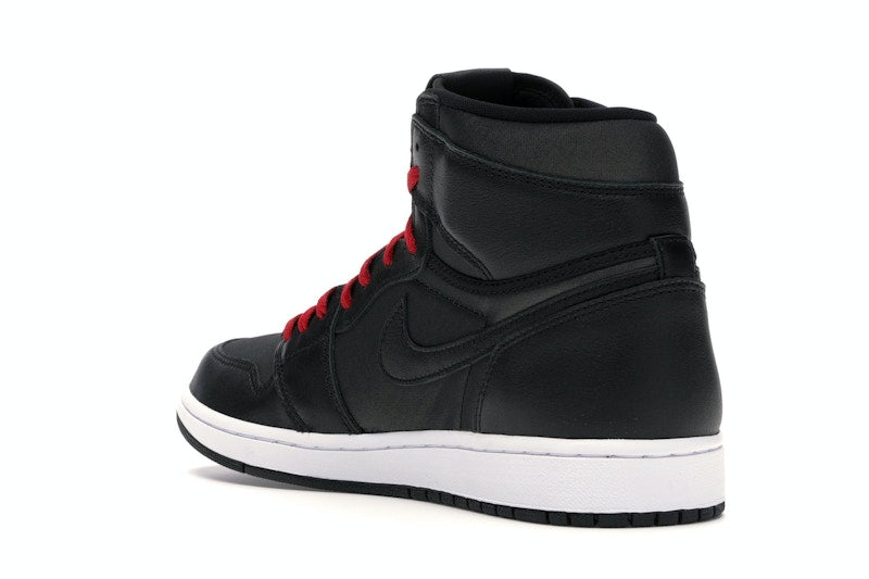Jordan 1 Retro High Black Satin Gym Red