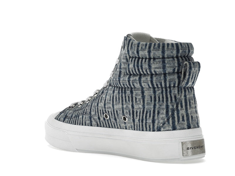 Givenchy City High Top In 4G Denim Blue White