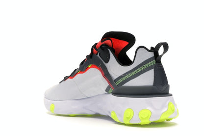 Nike React Element 55 Pure Platinum Bright Crimson Volt