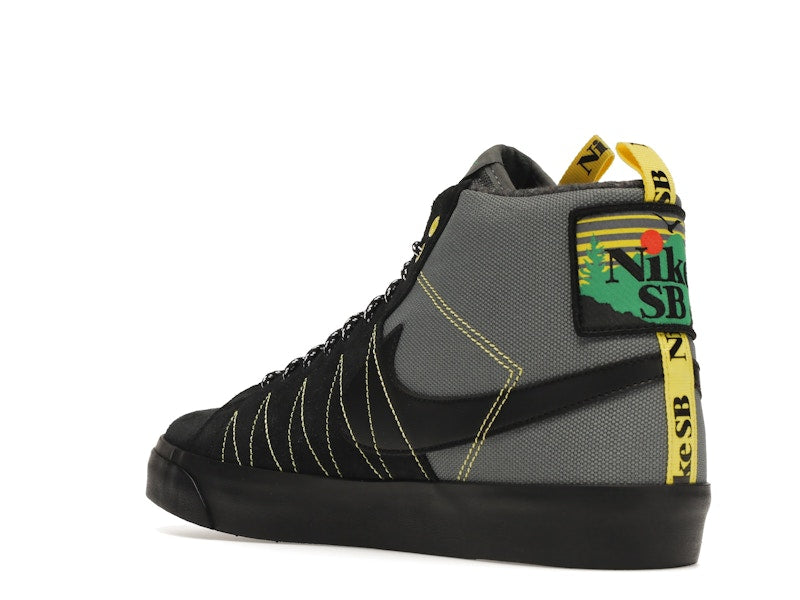 Nike SB Zoom Blazer Mid PRM Acclimate Cool Grey Yellow Strike