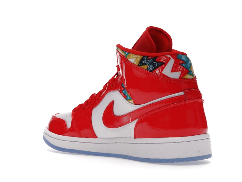 Jordan 1 Mid Barcelona Sweater Red Patent