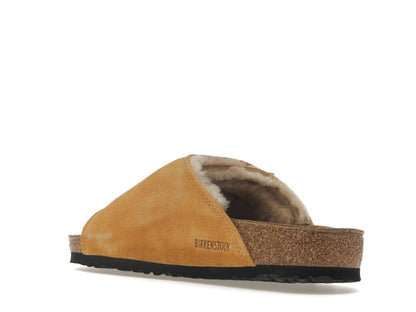 Birkenstock Solana Shearling Slide Stussy Caramel