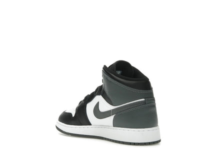 Jordan 1 Mid Black White Iron Grey (GS)