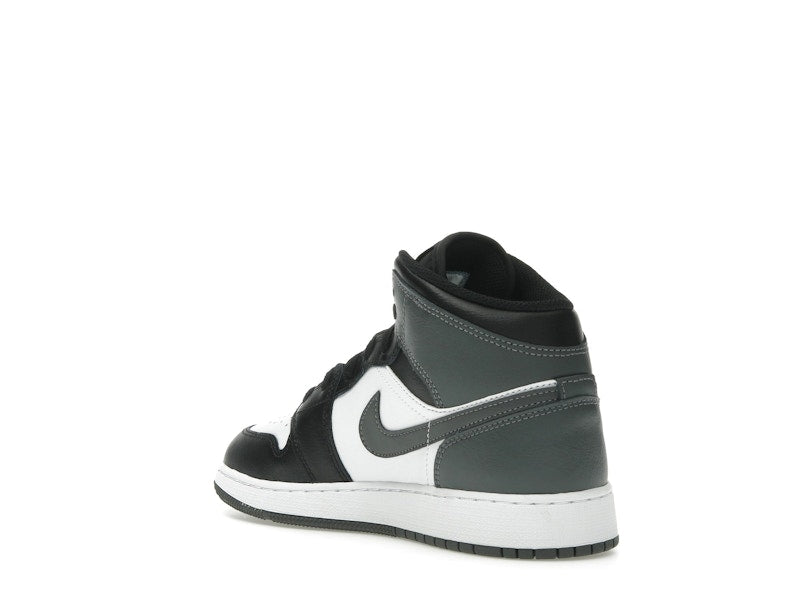 Jordan 1 Mid Black White Iron Grey (GS)