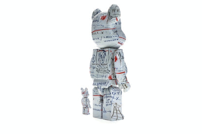 Bearbrick Jean-Michel Basquiat 2 100% & 400% Set White
