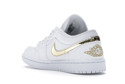 Jordan 1 Low White Metallic Gold (Women's)