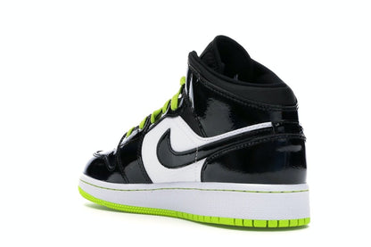 Jordan 1 Mid Black Cyber Mystic Green (GS)