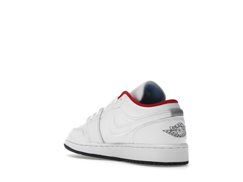 Jordan 1 Low White Gym Red Black (GS)