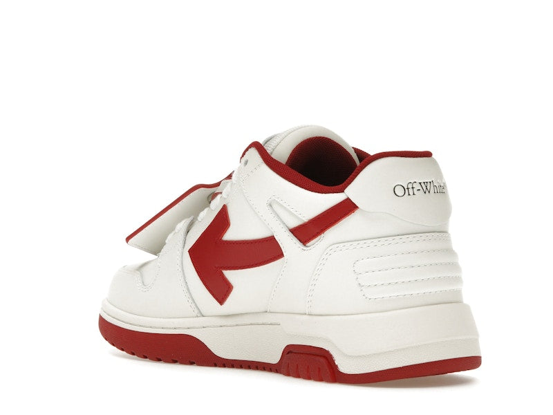 OFF-WHITE Out Of Office OOO Low Tops White Burgundy