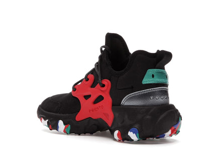 Nike React Presto Black Red Multicolor (GS)