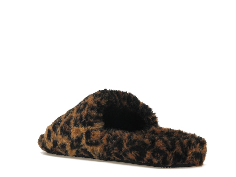 Balenciaga Furry Slide Leopard Brown Black