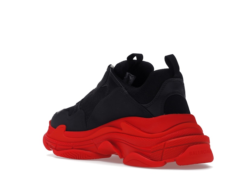 Balenciaga Triple S Black Red Sole