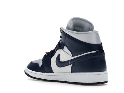 Jordan 1 Mid Football Grey White Midnight Navy (Women's)