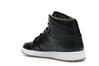 Jordan 1 Retro Mid Black Metallic Gold
