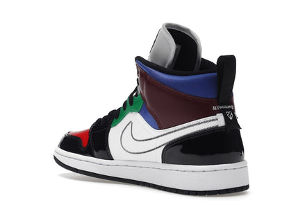 Jordan 1 Mid SE Black White Multi-Color (Women's)