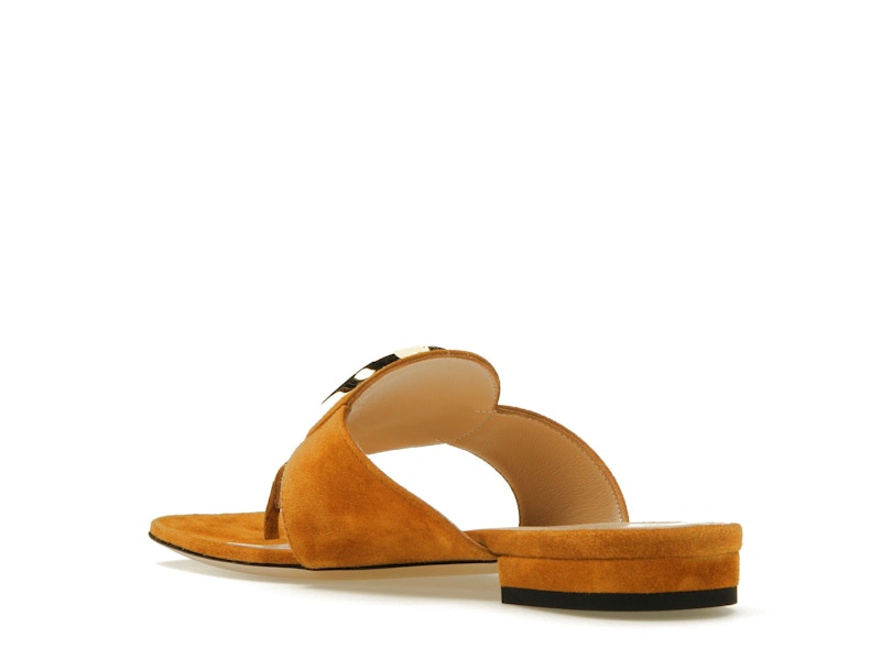 Gucci Blondie Thong Sandal Light Brown Suede