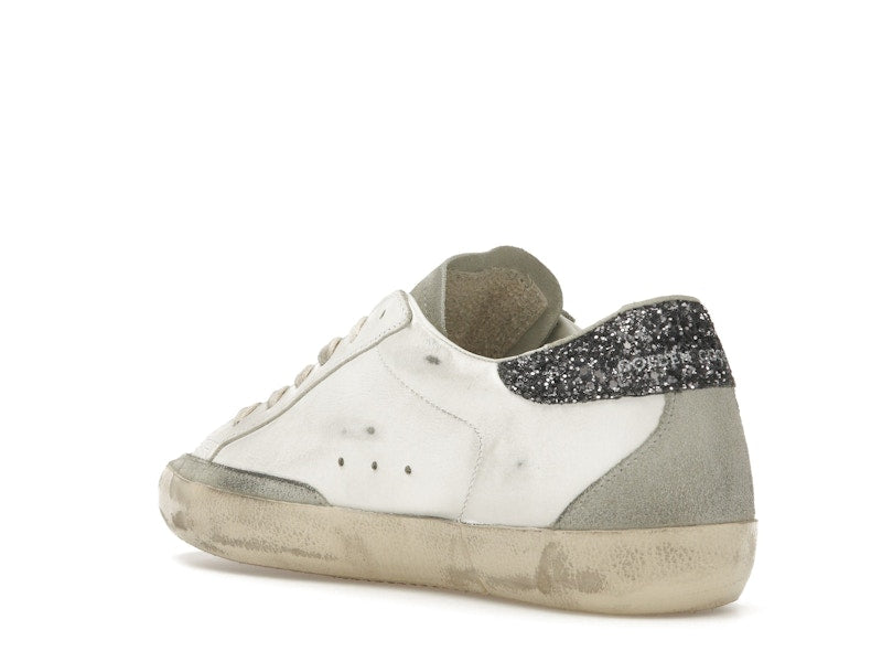 Golden Goose Super-Star White Dark Grey Glitter (Women's)