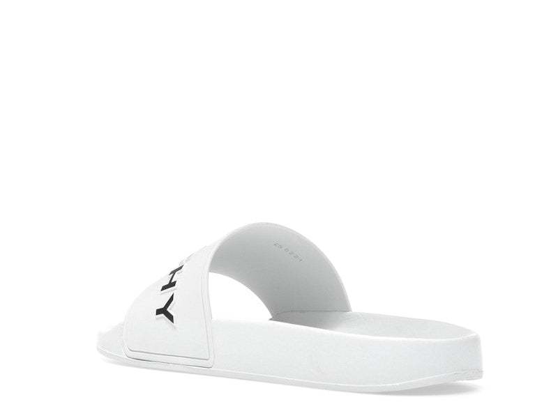 Givenchy Paris Flat Sandals White Black