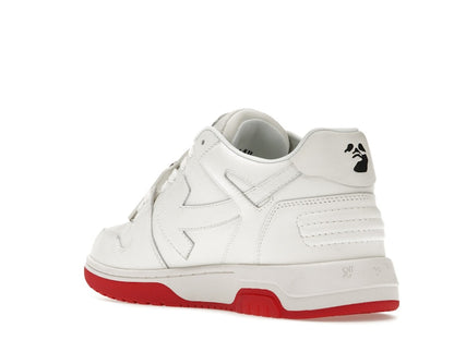 OFF-WHITE Out Of Office OOO Low Tops White Red