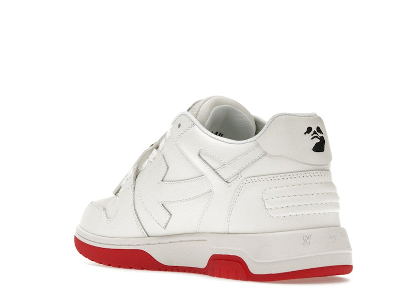OFF-WHITE Out Of Office OOO Low Tops White Red