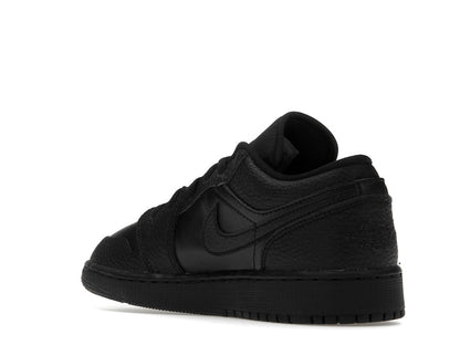 Jordan 1 Low Tumbled Leather Black (GS)