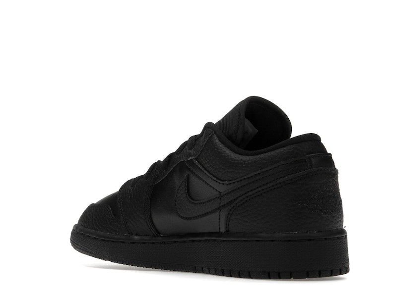 Jordan 1 Low Tumbled Leather Black (GS)