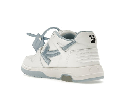 OFF-WHITE Out Of Office OOO Low Tops Embroidered Arrow White Light Blue