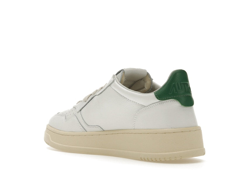 Autry Medalist Leather Low White Green