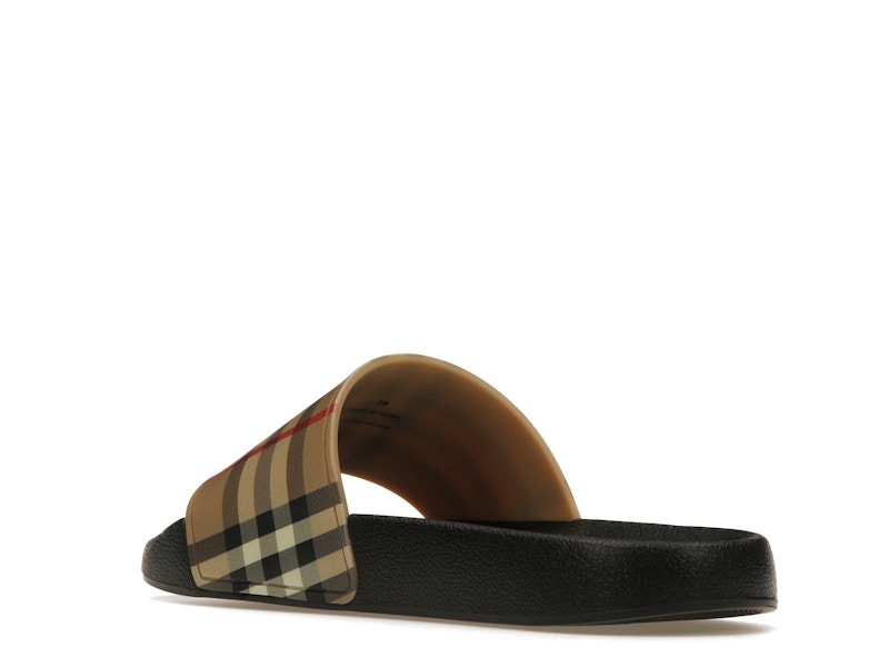 Burberry Check Print Slides Archive Beige (Women's)