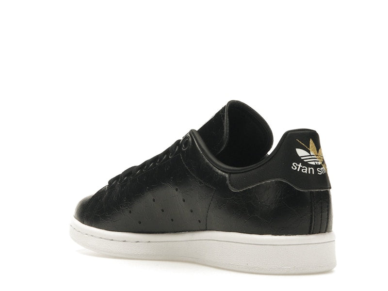 adidas Stan Smith Cracked Leather Black Gold (Women's)