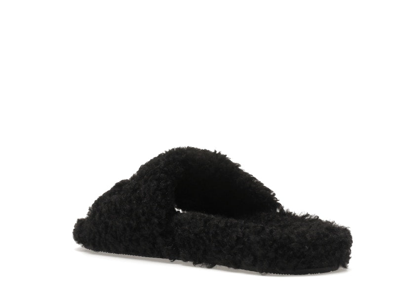 Balenciaga Furry Slide Black