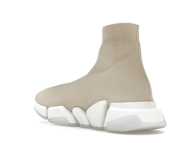 Balenciaga Speed 2.0 Recycled Sole Transparent Sole Beige