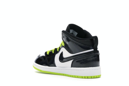Jordan 1 Mid Black Cyber Mystic Green (PS)