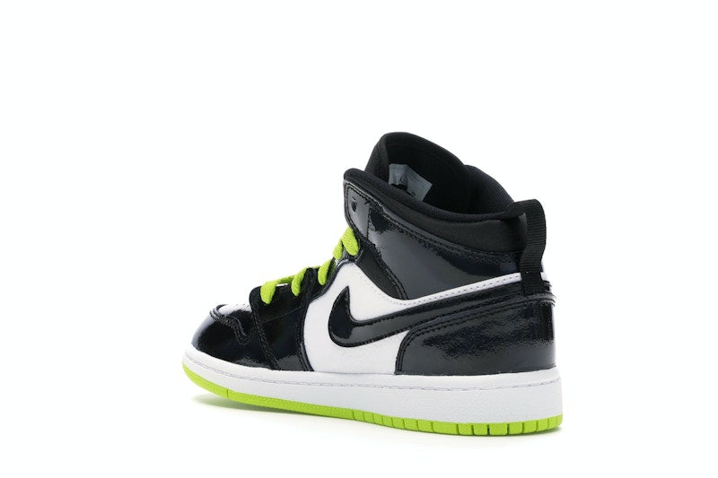 Jordan 1 Mid Black Cyber Mystic Green (PS)