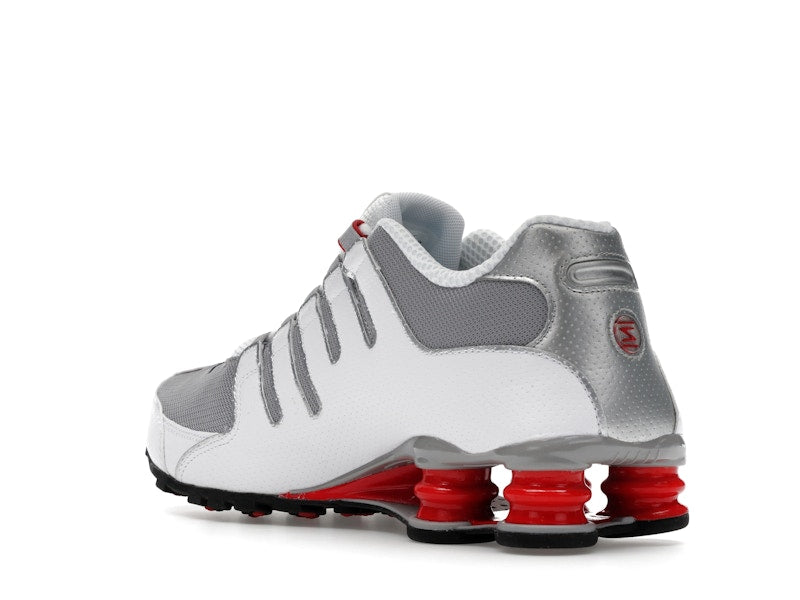 Nike Shox NZ White Red Metallic Silver