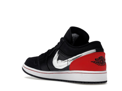 Jordan 1 Low Brushstroke Swoosh Black