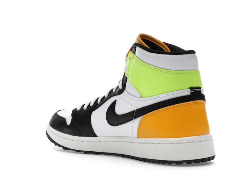 Jordan 1 Retro High Golf White University Gold Volt Black