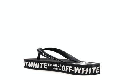 Off-White Logo Typographic Flip Flop Black SS20