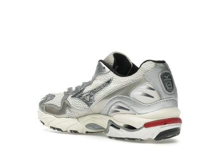 Mizuno Wave Rider 10 White Black Rythmic Red