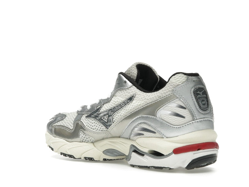 Mizuno Wave Rider 10 White Black Rythmic Red