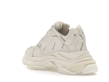 Balenciaga Triple S Allover Logo White