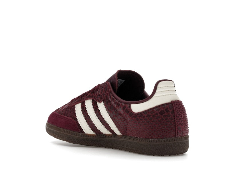 adidas Samba OG Snakeskin Maroon Cream White (Women's)
