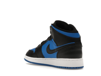 Jordan 1 Mid Black Royal Blue (GS)