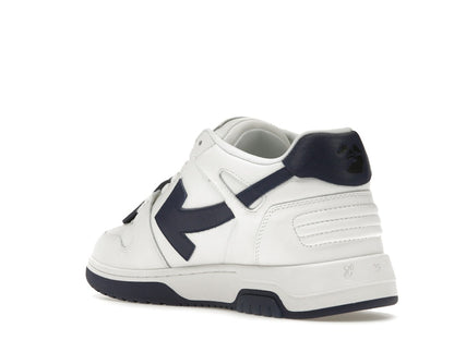 OFF-WHITE Out Of Office OOO Low Tops White Navy Blue