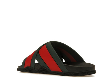 Gucci Web Slide Black Rubber (Women's)