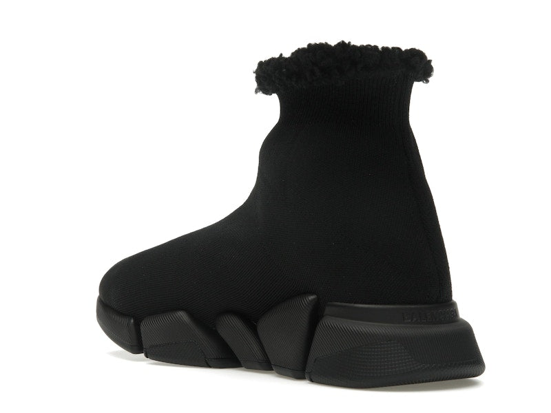 Balenciaga Speed 2.0 Recycled Fake Fur Black (Women's)