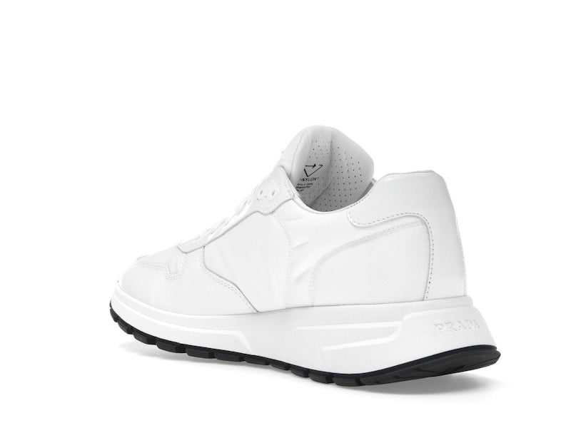 Prada PRAX 01 Sneakers Re-Nylon Brushed Leather White Black