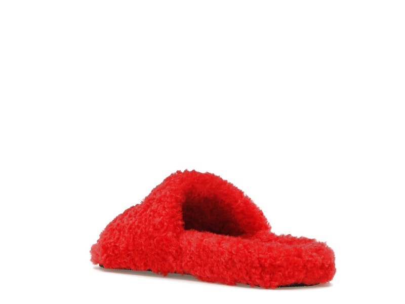 Balenciaga Furry Slide Red White (Women's)
